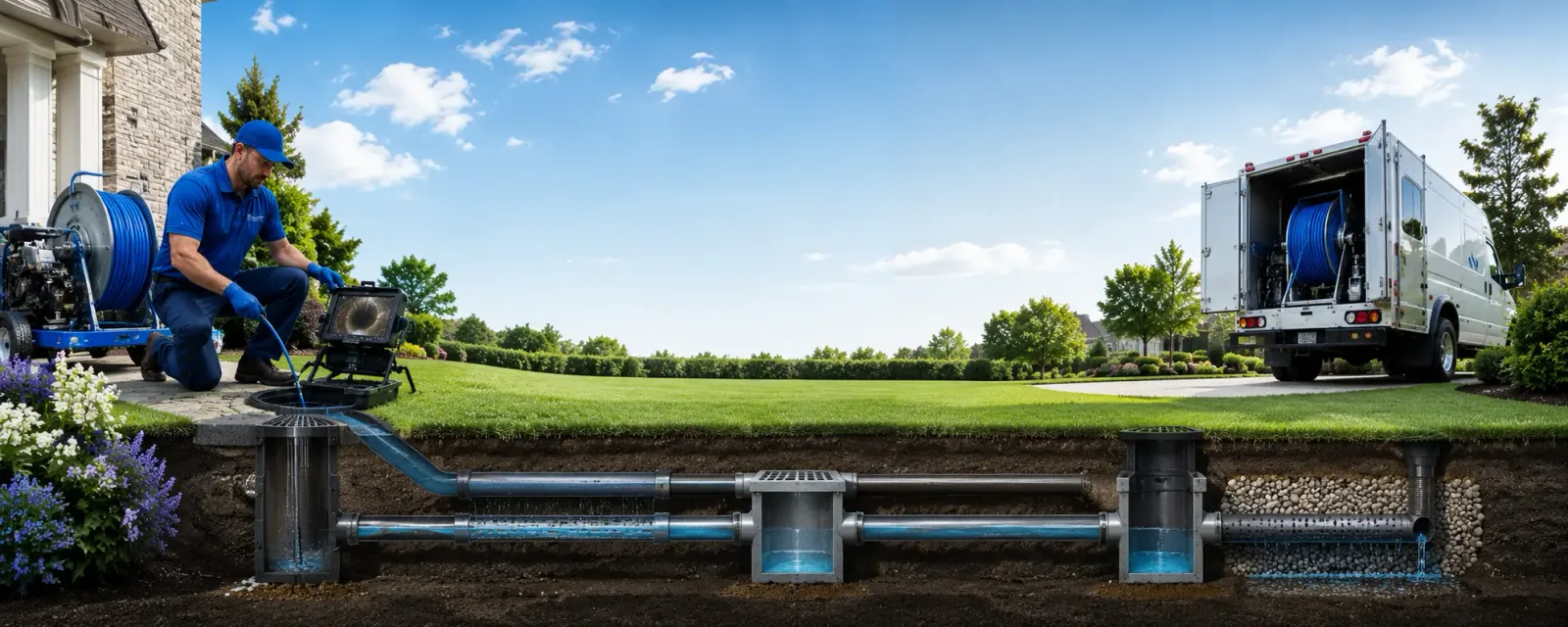 Outdoor drain cleaning information for Bristol, PA